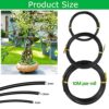 WUHECOME 3 Rolls Bonsai Training Wire 1.0 mm/ 1.5 mm/ 2.0 mm Aluminium Plant Training Wire Tree Training Wires Kit Black Garden Wire for Shaping