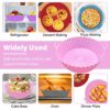 ZHONYEE 2 Pack Round Air Fryer Silicone Liners, Reusable Heat-Resistant and Food Safe Air Fryer Accessories, Easy Cleaning, Top 7.8 Inch Bottom 6