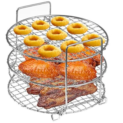 Grill Rack for Ninja Max AF160UK,SHUOMAO 304 Stainless Steel Multi Layer Dehydrating Rack Accessories Compatible with Ninja Air Fryer Max AF160UK
