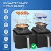 2PCS Air Fryer Double Layer Grilling Rack with 4 Skewers, Multi-purpose Dual Air Fryer Accessories, Stainless Steel for Barbecue, Roasting Oven (