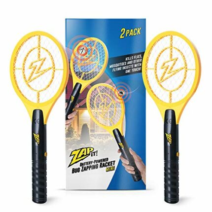 Mini Zap It Bug Zapper Battery Powered (2xAA Included) Bug Zapper Racket, 3,500 Volt, 2 Pack