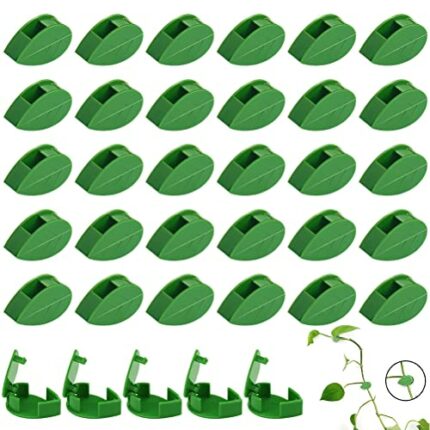 35 Pcs Plant Clips, Plant Wall Clips Self-Adhesive Plant Climbing Wall Fixture Clips Invisible Plant Wall Fixer Clips Leaf Shape Clip Vines Holde