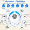4 Pack Ultrasonic Pest Repeller, Spider Repellent Plug In, Cockroach Control Devices Indoor & Outdoor Anti Mosquitoes, Fleas, Ants, Bed Bugs, Fli