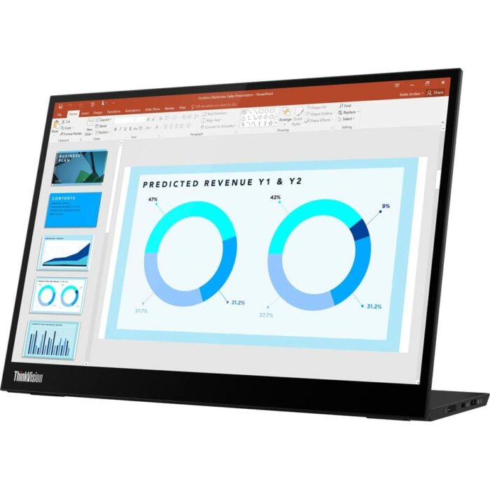 Lenovo ThinkVision M14d 14 WLED LCD Monitor - 16:10 - Raven Black