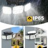 138 LED Solar Lights Outdoor, Motion Sensor Security Light with 270° Wide Angle, 3 Lighting Models, IP65 Waterproof Solar Powered Wall Light for