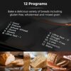 Tower T11003 2 lb Digital Bread Maker with 12 Automatic Programs, 13 Hours Delay Timer, 60 Minutes Keep Warm Function, Adjustable Crust Control,