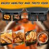 2PCS Silicone Pot for Ninja AF300/AF400UK Dual Air Fryer, Silicone Air Fryer Liners Double Air Fryer Silicone Air Fryer Basket, Air Fryer Rack Ac
