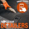 Xtremeauto Nitrile Gloves - Disposable Gloves, Diamond Grip Orange Gloves - Powder-free & Latex Free Nitrile Gloves, Extra Thick & Strong Rubber