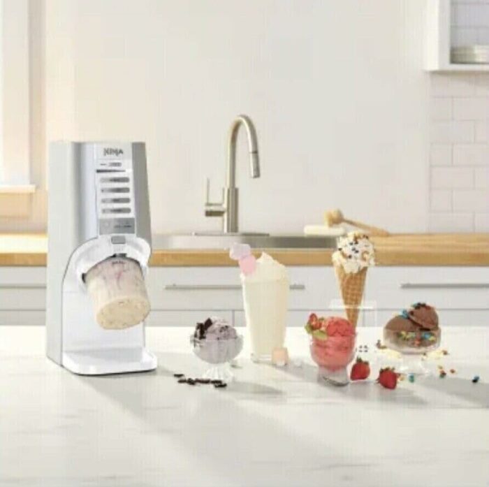 Ninja NC100 CREAMi Breeze 5-in-1 Ice Cream & Frozen Treat Maker, for Ice Cream, Gelato, Sorbet, Milkshakes, Smoothie Bowls & More, 5 One-Touch Pr