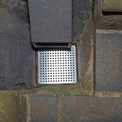 Simply Hardware® Square Drain Guard / Swirl Cover - 2 Pack - 6" x 6" (150mm x 150mm) Stainless Steel - Keep Drains Clear from Leaves & Debris