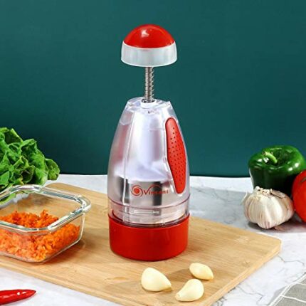 Vinsani Healthy Eating Salad Vegetable Mini Manual Hand Press Food Chopper Onion Cutter