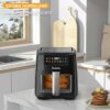 5.5 Liter Digital Air Fryer | Transparent cooking window | Air Fryer |Touch screen design| 8 Cooking Presets | Adjustable Temperature |1500W|Come