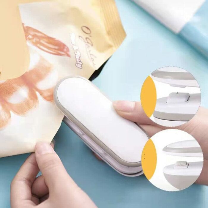 Quality You Like Mini Bag Sealer, Portable Heat Vacuum Sealers Plastic Sealer, 2 in 1 Heat Seal and Cutter Mini Food Sealer For Plastic Bags (Whi