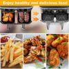 2PCS Silicone Air Fryer Liners for Ninjas Dual Air Fryer, Double Silicone Pot for Ninja Dual Air Fryer Reusable Silicone Air Fryer Liner Air Frye