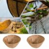 2 Pcs Hanging Basket Liner 14 Inch Outdoor Planter Liners Round Coco Fiber Liner Pre-Formed Replacement Basket Shaped Liner Natural Coconut Fiber
