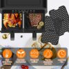 4 PCS Silicone Pot Set for Ninjas Dual Air Fryer, Non Stick Air Fryer Silicone Basket, Air Fryer Rack Accessories for Air Fryer, Oven, Microwave,
