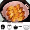 2pcs Air Fryer Basket Silicone, Silicone Air Fryer Liners, Silicone Pot Silicone Pans, Silicone Pot Square Liner Reusable for 3-5 Quart Air Fryer