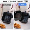 2PCS Silicone Air Fryer Liners for Ninjas Dual Air Fryer, Double Silicone Pot for Ninja Dual Air Fryer Reusable Silicone Air Fryer Liner Air Frye