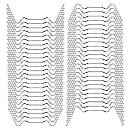 Greenhouse Glass Clips, Greenhouse Clamps 50 Pcs Stainless Steel Greenhouse Window Clips Glass Pane Fixings Clips Greenhouse Glazing W Wire Clips