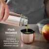 Tower T12055RG Soup & Smoothie Maker with Intelligent Control System and Stainless Steel Jug and Blade, Includes 500ml Flask, 1000W, 1.6 Litre, R