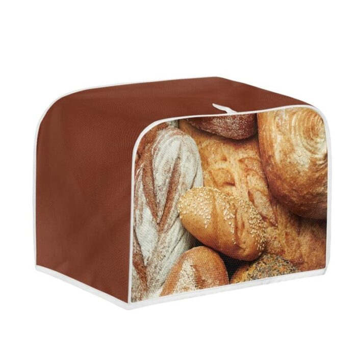Kuiaobaty 2 Slice Toaster Cover, Lemon Pattern Bread Maker Cover Dustproof Caps for Two Slice Toaster Green Kitchen Appliance