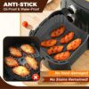 YOGINGO 3Pcs Silicone Air Fryer Liners 3-7L, Reusable Air Fryer Accessories Food Grade Silicone Greaseproof Airfryer Baking Tray Basket Rack Kitc