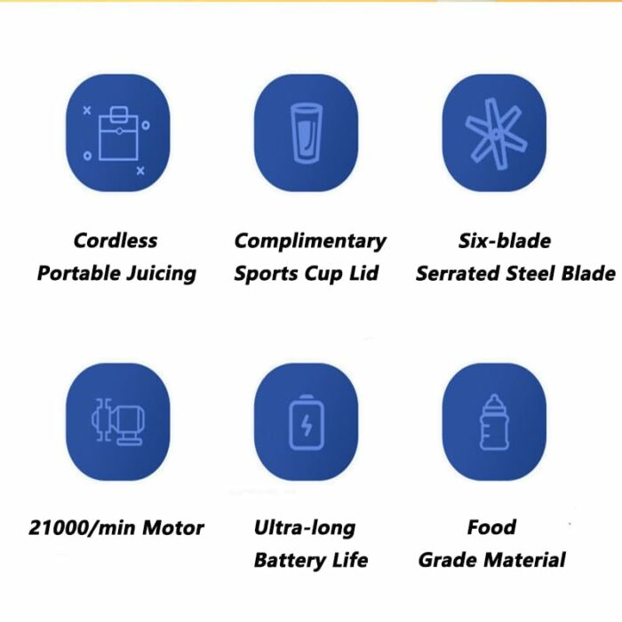 Portable Blender, Bottle for Smoothies Shakes, Portable Smoothie Blender, Juicer Cup, Personal Fruit Mini Blenders 350ml, USB Rechargeable Mixer
