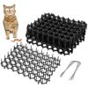 12Pcs Cat Scat Mat with Spikes, Cat Animal Spikes Repellent Prickle Strip Dig Stoppers with 4 Nails for Indoor Outdoor Garden Furniture Protector