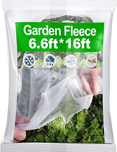Garden Fleece Frost Protection, Henrycares 30GSM 2m x 5m Heavy Duty Horticultural Fleece, Winter Plant Protection Down to -5°C/23°F, Anti-UV, Tea