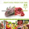 Vacuum Food Sealer Rolls 2 Rolls (32 * 600 cm) BPA Free, Heavy Duty Embossed Vacume Sealer Storage Bags Rolls for Sous Vide Cooker and All Vaccum