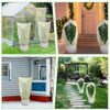 2PCS Plant Fleece Frost Protection Jackets, 80x120CM Garden Fleece Frost Protection for Plants with Zipper Drawstring, Plant Covers for Potted Pl