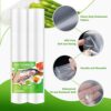 Vacuum Food Sealer Rolls 2 Rolls (32 * 600 cm) BPA Free, Heavy Duty Embossed Vacume Sealer Storage Bags Rolls for Sous Vide Cooker and All Vaccum