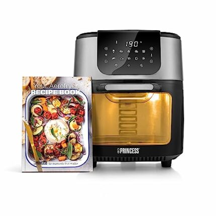 Princess 2-in-1 Air fryer Oven DeLuxe - 62.2% less energy use- 11 L capacity - 1800W - 65-200°C - 10 programmes - Incl. rotating basket & spit -