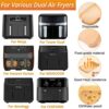 Usper Upgraded Air Fryer Disposable Paper Liners for Ninja Dual AF400UK AF300UK, 8.7Inch Airfryer Parchment Liner Accessories DZ201, Tower, Salte