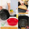 2Pcs Air Fryer Silicone Liner, 7.5 Inch Collapsible Air Fryer Silicone Pot, Reusable Food Grade Silicone Air Fryer Liners Accessories for Oven, M