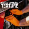 Xtremeauto Nitrile Gloves - Disposable Gloves, Diamond Grip Orange Gloves - Powder-free & Latex Free Nitrile Gloves, Extra Thick & Strong Rubber