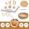ZJZ Air Fryer Liners 200Pcs, Air Fryer Disposable Paper Liner, Water-Proof and Oil-Proof Baking Parchment Round Bowl and Square(6.3"&7.1")