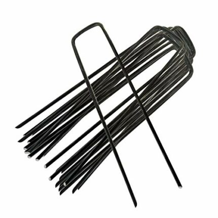 ARVO Pack of 10 - Garden Pegs Stakes Staples Securing Lawn U Shaped Nail Pins, 6''/150mm Ideal for Weed Control Membrane/Fabric/Artifical Grass/M