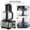 Tiastar 1300W Multifunctional Food Processor - Mixer, Crusher, Grinder, Citrus Juicer, 3.5L Bowl, 1.5 L Blender, Simple Operation for Blending, D