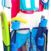 Essentially Yours Pool Equipment Holder with Towel Drying Bars, Mesh Rolling Pool Storage Organizer Bin, Extra Large with Towel Hanger, (34.5" W