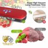 Vacuum Sealer Machine - Food Sealer Machine - 3 Food Modes | -60Kpa | Full Starter Kit | with Storage Bag | Support Suction Vacuum Container by K