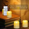 Ymenow Rechargeable Tea Lights Candles with Remote Control Timer, 6pcs Electric Battery Operated Tealight Candles Flickering with USB Charging Ca