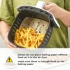 ZJZ Air Fryer Liners 200Pcs, Air Fryer Disposable Paper Liner, Water-Proof and Oil-Proof Baking Parchment Round Bowl and Square(6.3"&7.1")