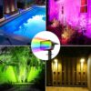 4 Pack Solar Spot Lights Outdoor Garden, 20 LED Color Changing RGB Solar Landscape Spotlights, 7 Modes Waterproof Solar Lights Outdoor Dusk-to-Da