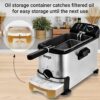 Venga! Semi-Professional Deep Fryer 3 L, Oil Filter & Container, 2000 W, Black/Silver, VG FT 3012 BS