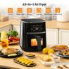 SXYCMY Air Fryer, Oil-Free Touch Screen 4.5L Air Fryer with Low Noise, Silicone Liner and Rapid Air Circulation - Dishwasher Safe Parts, Timer &