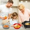 VOLMEY Silicone Pot, 2PCS Reusable Silicone Liners, 7.9 inch Round Air Fryer Basket, Non-Stick Accessories for Air Fryer Oven Microwave Baking Ro