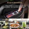 Tower T12055RG Soup & Smoothie Maker with Intelligent Control System and Stainless Steel Jug and Blade, Includes 500ml Flask, 1000W, 1.6 Litre, R