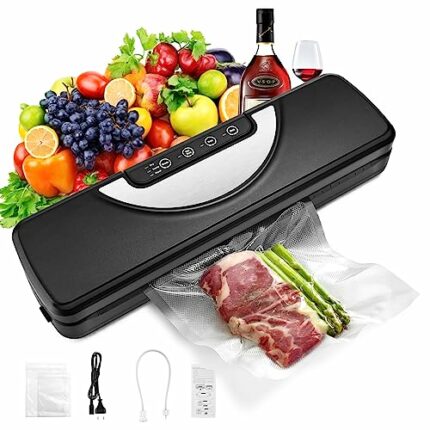 Potuem Vacuum Sealer, Food Vacuum Sealer Machine for Sous Vide Cooking, Dry/Gentle/Moist Modes, Vacuum Food Sealer Machine with 10 Vacuum Seal Ba