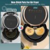 2 Pack Air Fryer Egg Moulds, 4.3 Inch Nonstick Air Fryer Baking Pans Reusable Food Grade Carbon Steel Air Fryer Accessories for Cooking Baking (G